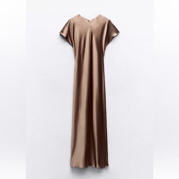 Zara Dresses & Skirts - Zara satin effect midi dress